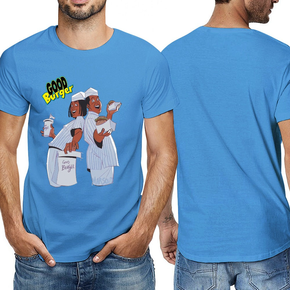 Good Burger "The Animated Series" Men's Short Sleeve T-shirt - Light Blue