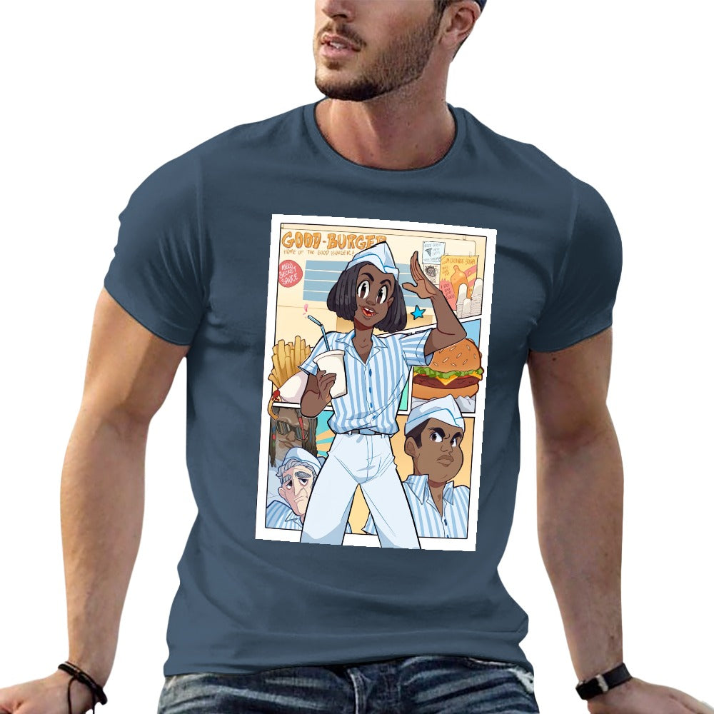 Good Burger Anime Poster Men's Short Sleeve T-shirt - Navy Blue