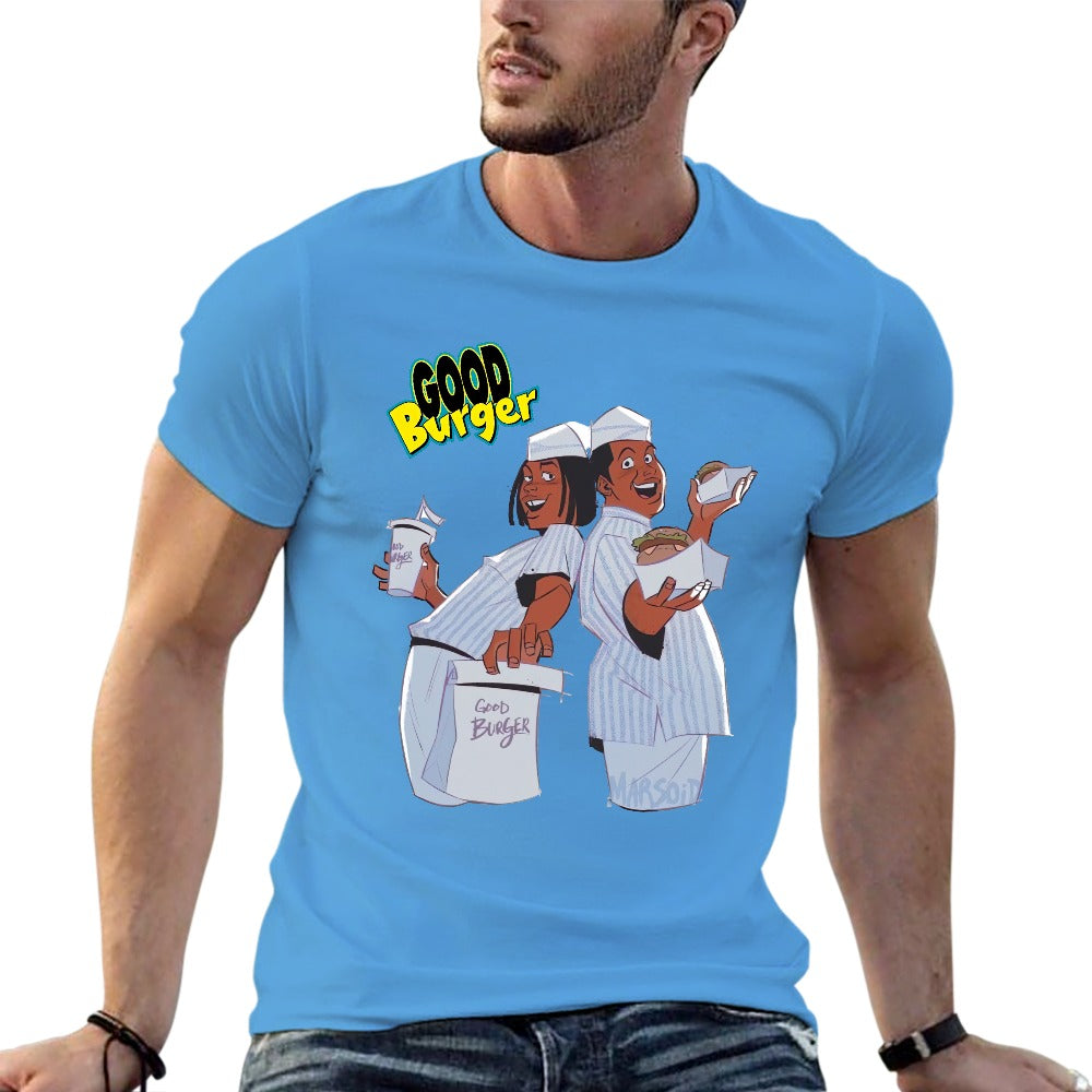 Good Burger "The Animated Series" Men's Short Sleeve T-shirt - Light Blue