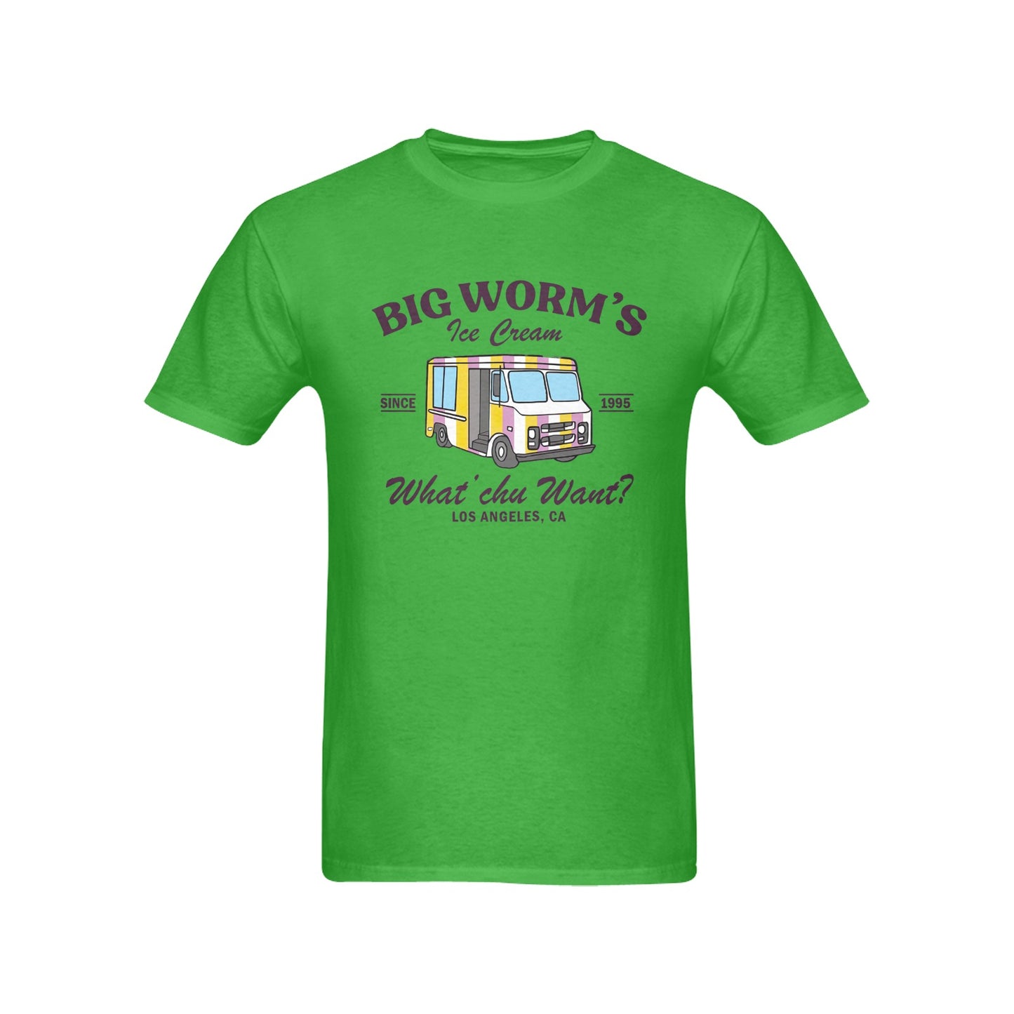 Big Worm's Ice Cream Truck Men's T-shirt 100% Cotton