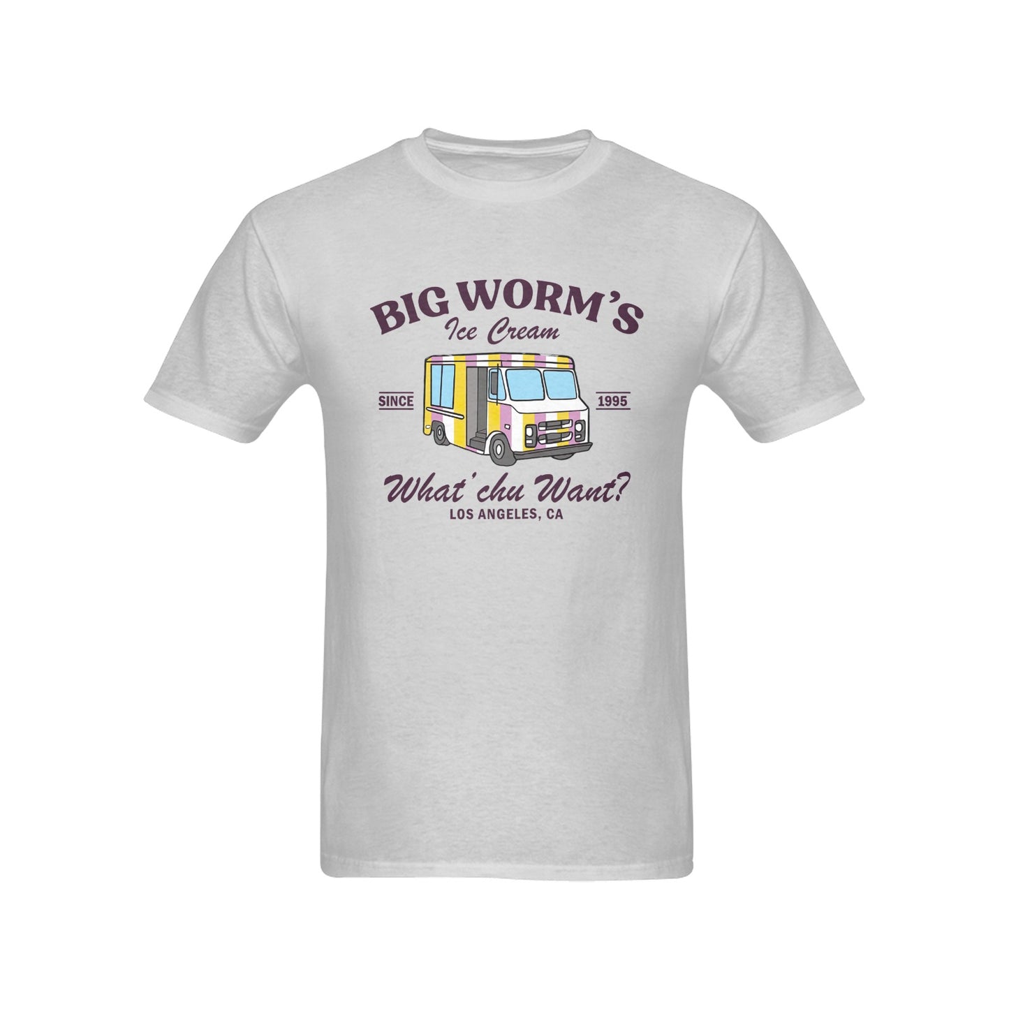 Big Worm's Ice Cream Truck Men's T-shirt 100% Cotton