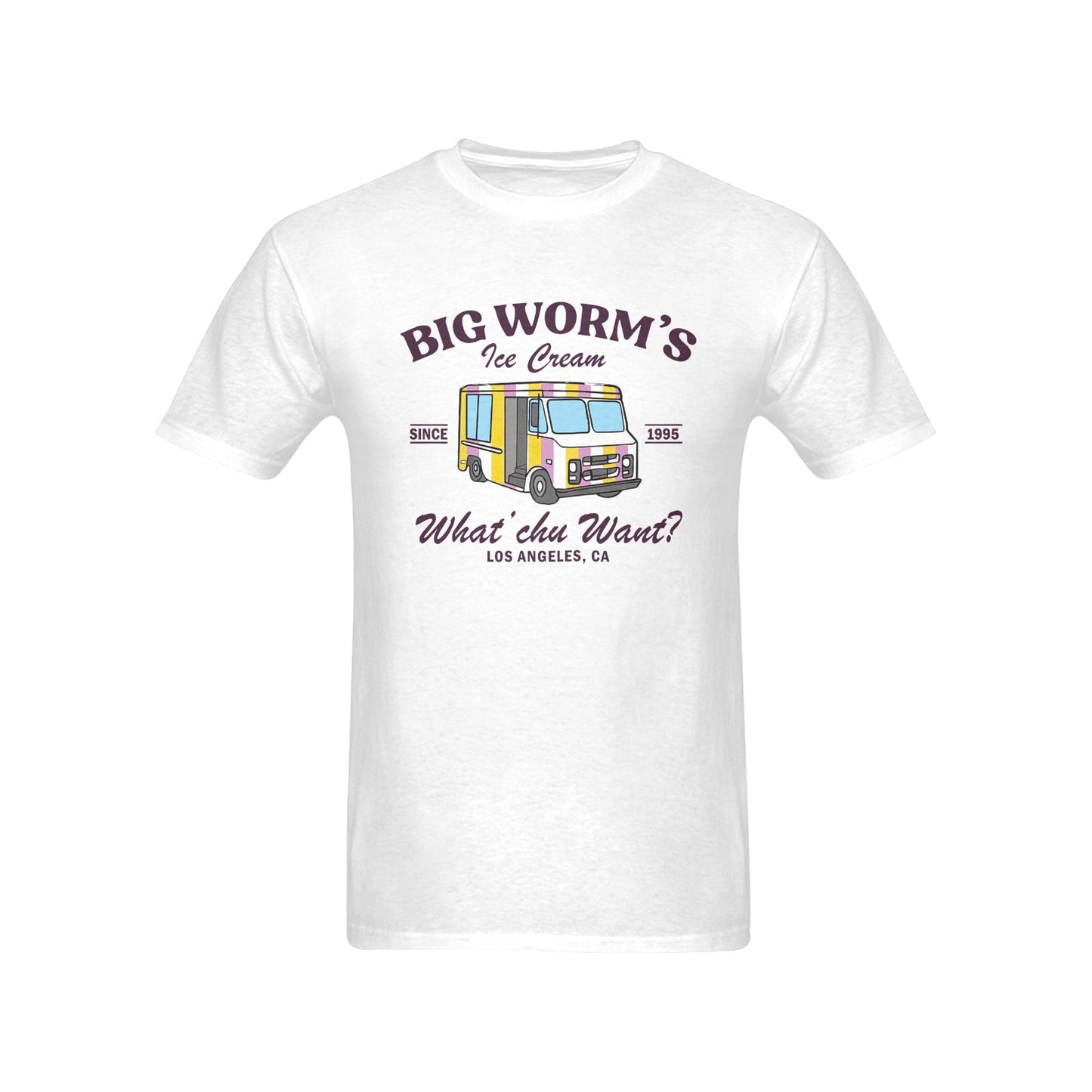 Big Worm's Ice Cream Truck Men's T-shirt 100% Cotton