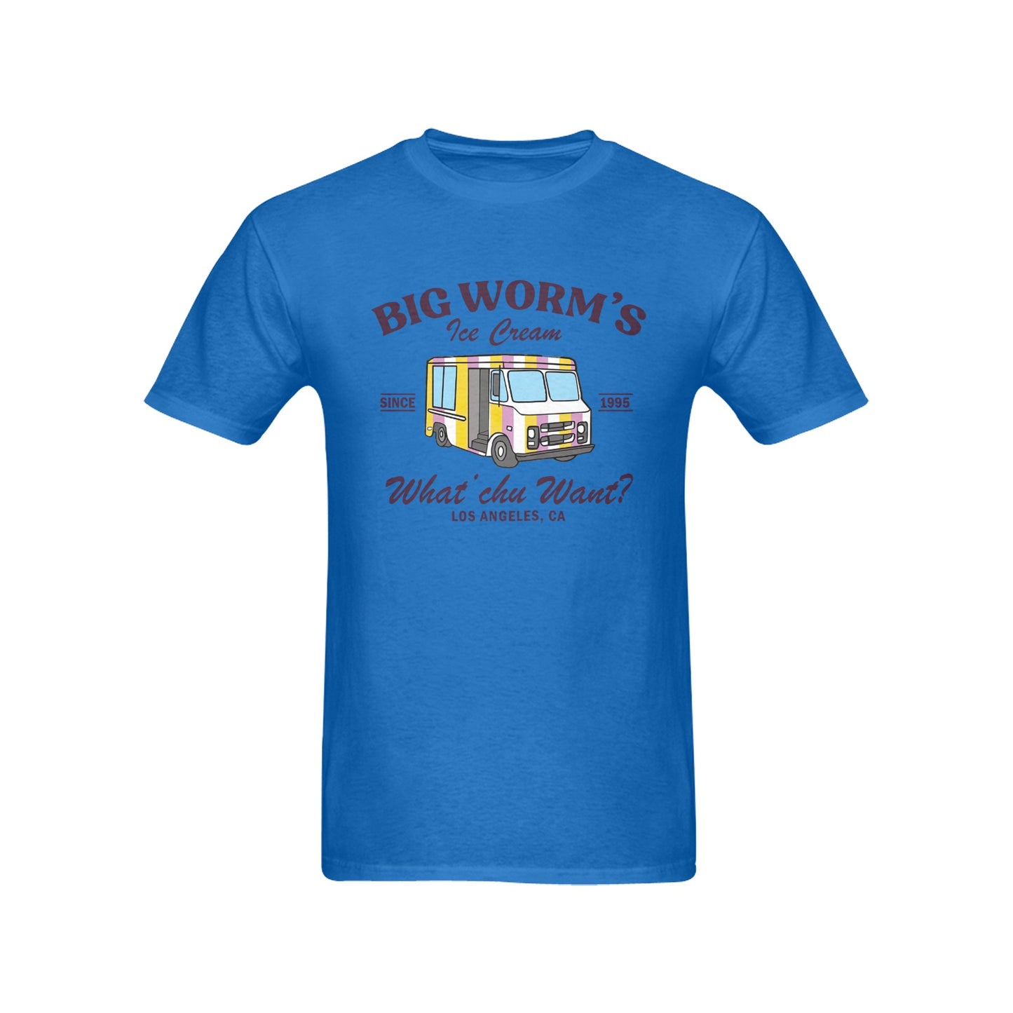 Big Worm's Ice Cream Truck Men's T-shirt 100% Cotton