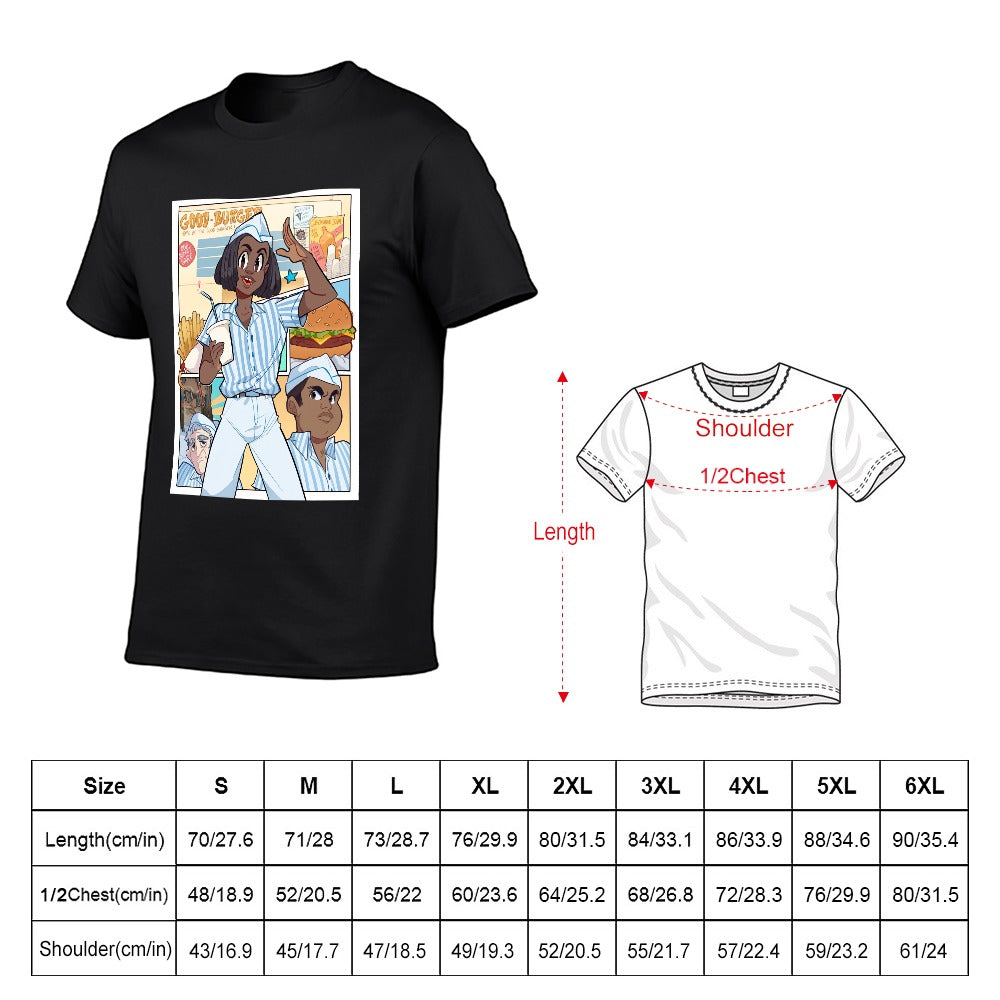 Good Burger Anime Poster Men's Short Sleeve T-shirt - Black