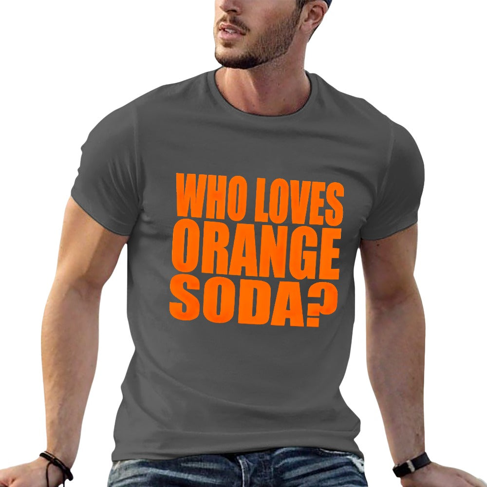 Kenan And Kel "Who Loves Orange Soda" Text Men's Short Sleeve T-shirt - Gray