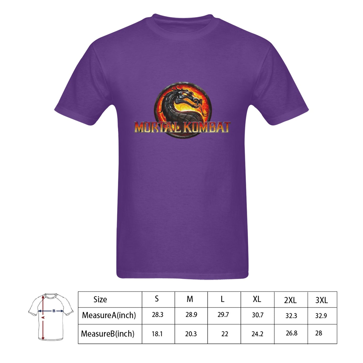 Mortal Kombat Men's T-shirt 100% Cotton