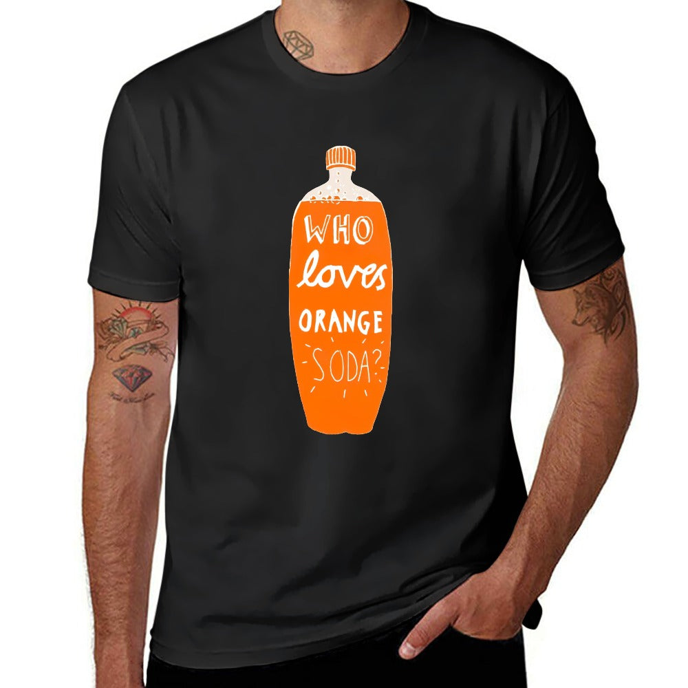 Kenan And Kel "Who Loves Orange Soda" 2-Liter Bottle Men's Short Sleeve T-shirt - Black