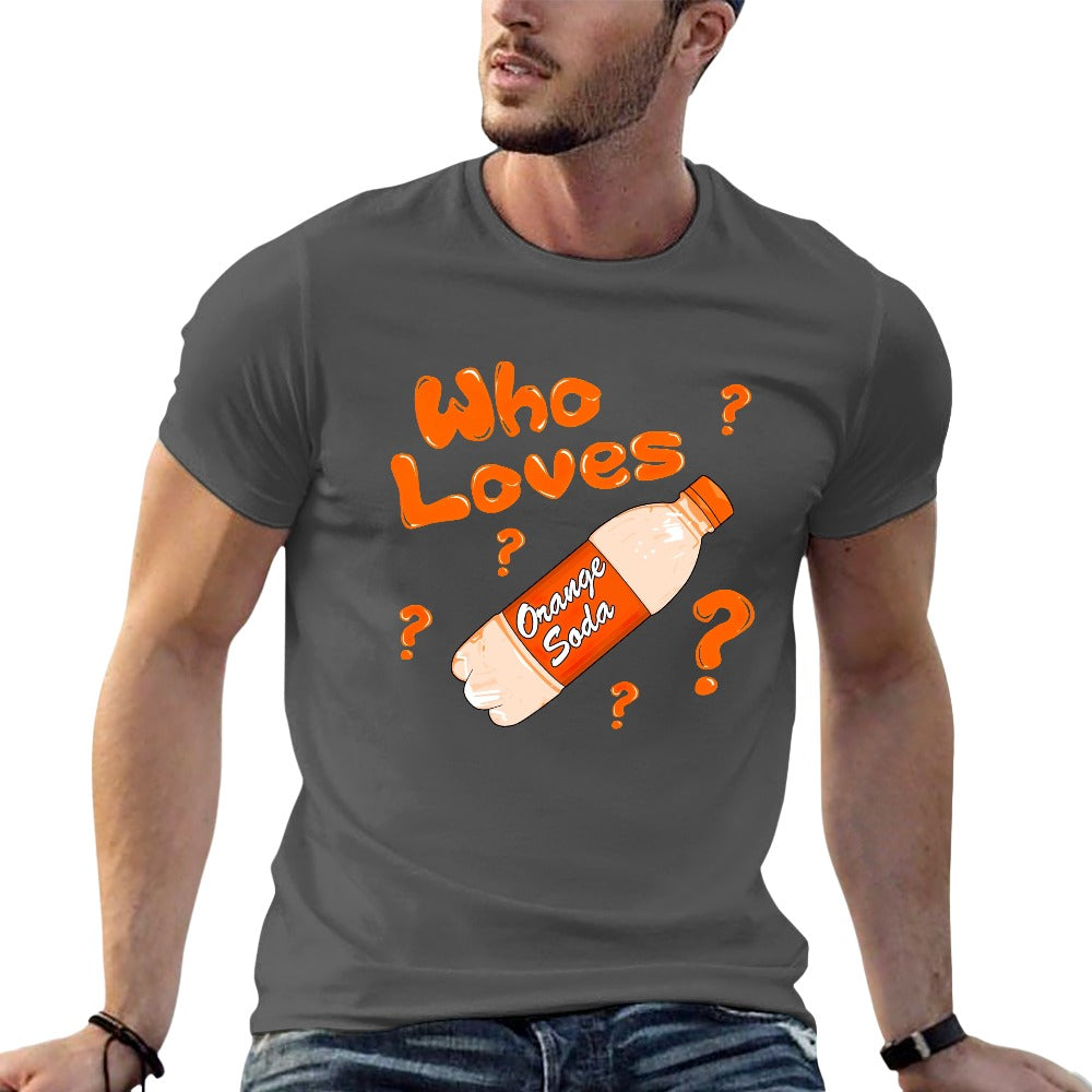 Kenan And Kel "Who Loves Orange Soda" Bottle Men's Short Sleeve T-shirt - Gray