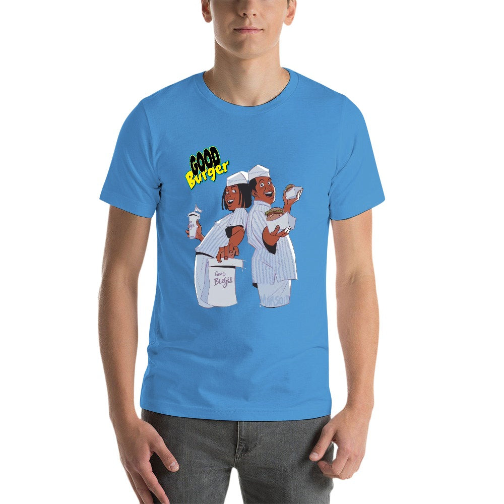 Good Burger "The Animated Series" Men's Short Sleeve T-shirt - Light Blue