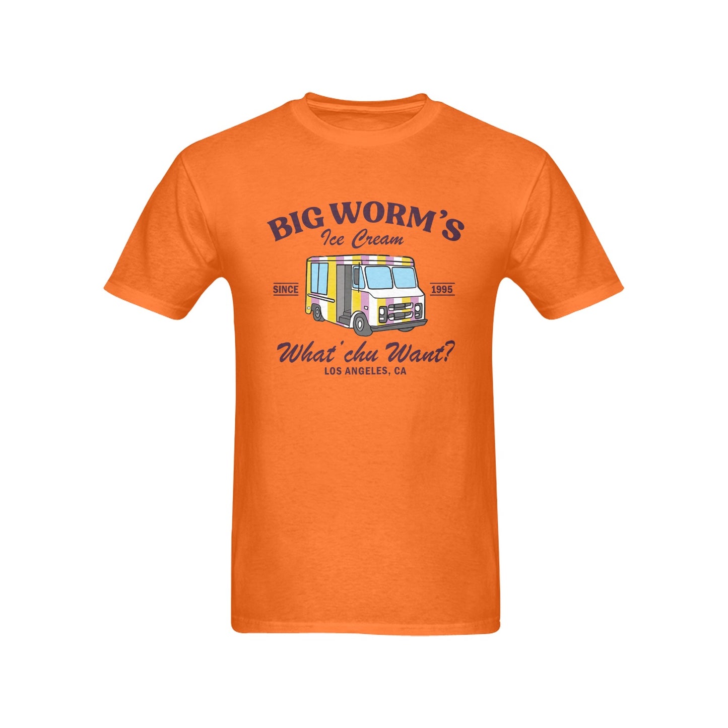 Big Worm's Ice Cream Truck Men's T-shirt 100% Cotton
