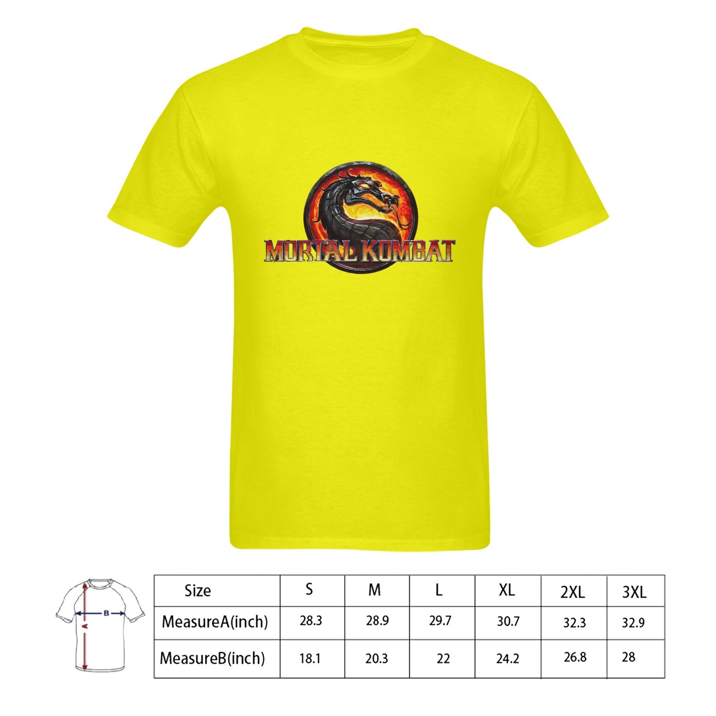 Mortal Kombat Men's T-shirt 100% Cotton