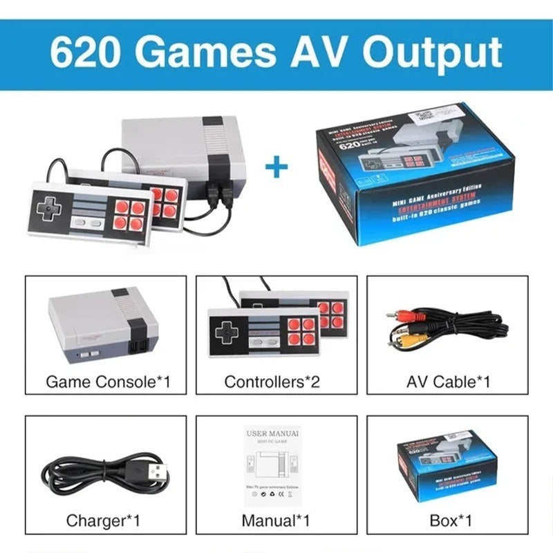 Nintendo Mini Retro Portable Classic Game Machine - 620 Built-in 8-bit Games