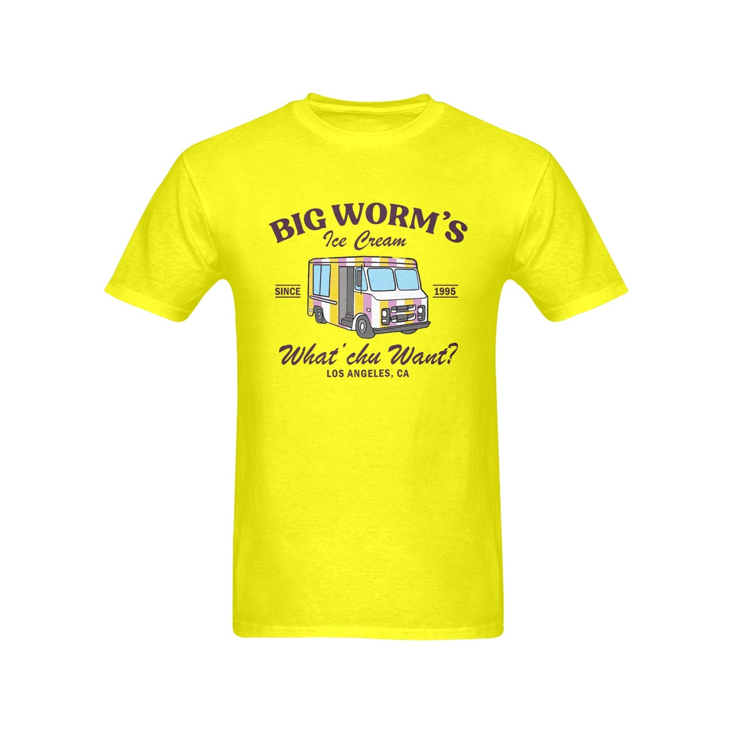 Big Worm's Ice Cream Truck Men's T-shirt 100% Cotton