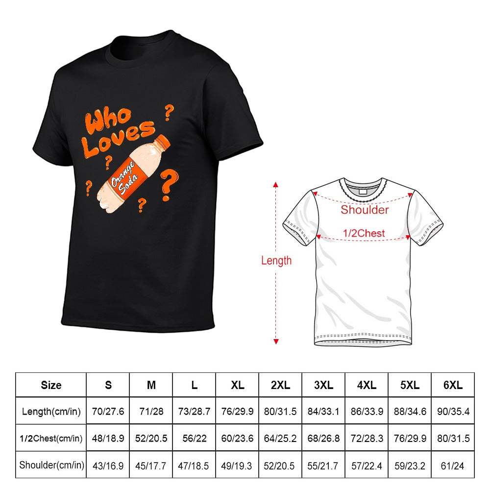 Kenan And Kel "Who Loves Orange Soda" Bottle Men's Short Sleeve Black T-shirt