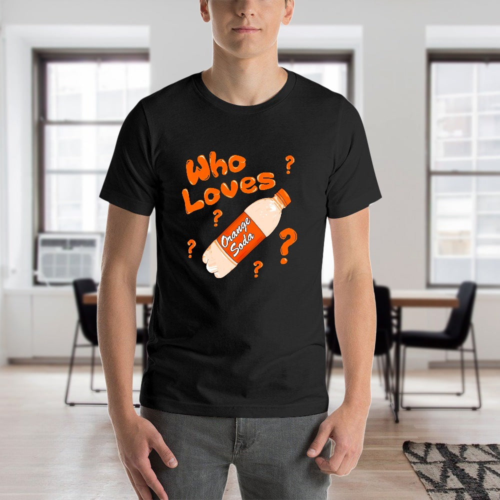 Kenan And Kel "Who Loves Orange Soda" Bottle Men's Short Sleeve Black T-shirt