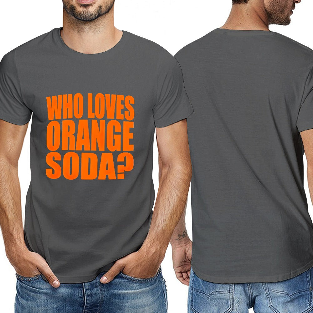Kenan And Kel "Who Loves Orange Soda" Text Men's Short Sleeve T-shirt - Gray