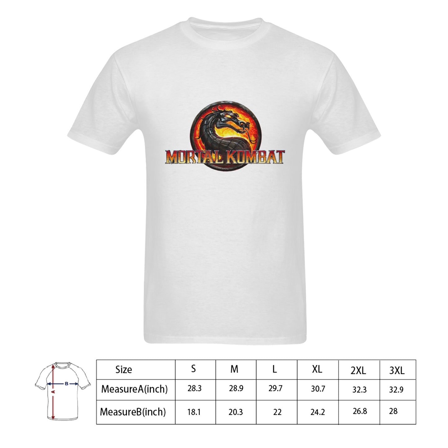 Mortal Kombat Men's T-shirt 100% Cotton