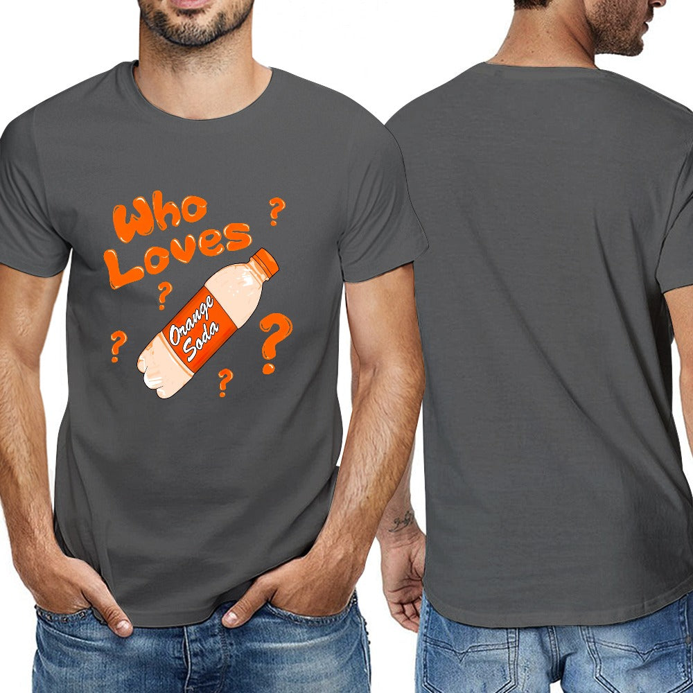Kenan And Kel "Who Loves Orange Soda" Bottle Men's Short Sleeve T-shirt - Gray