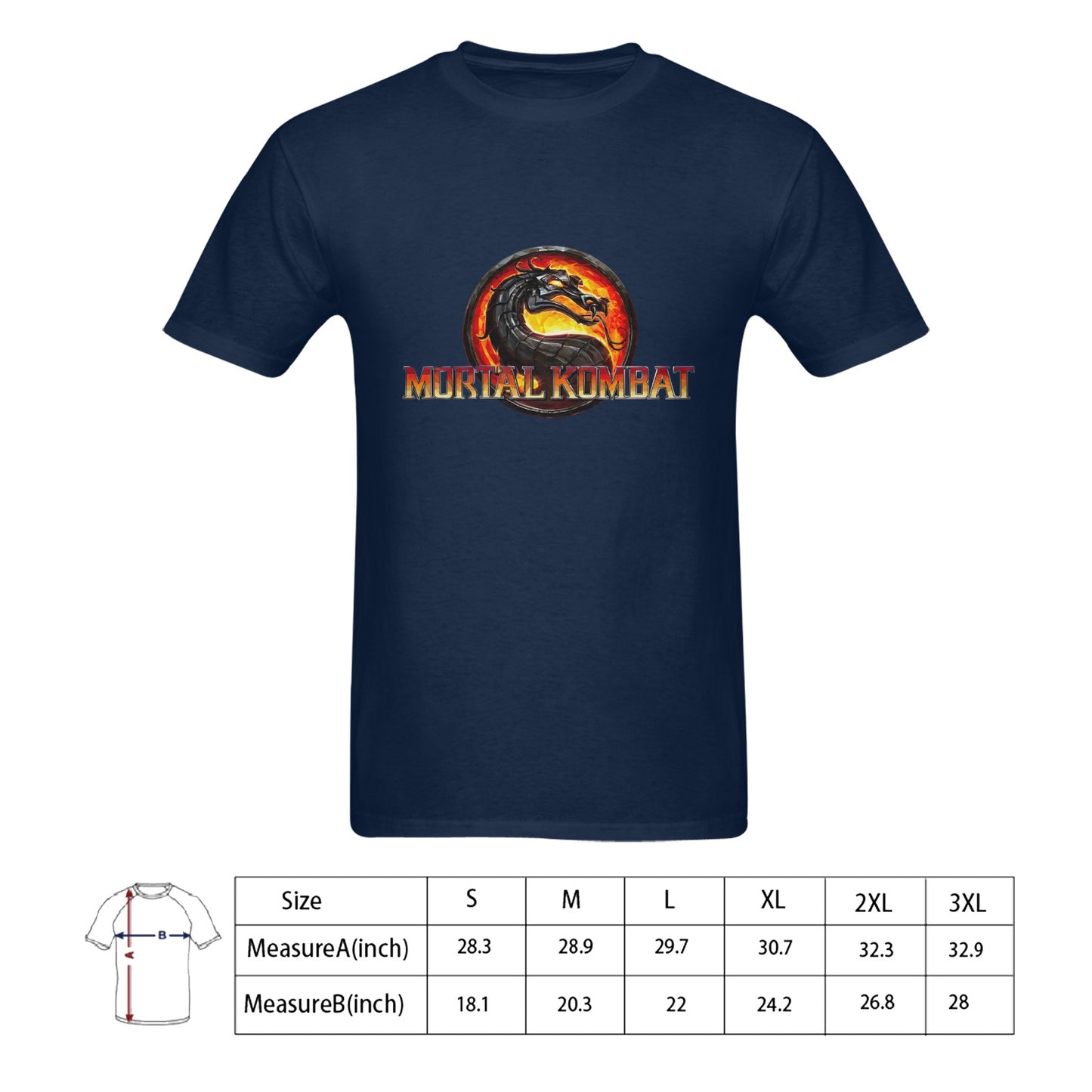 Mortal Kombat Men's T-shirt 100% Cotton