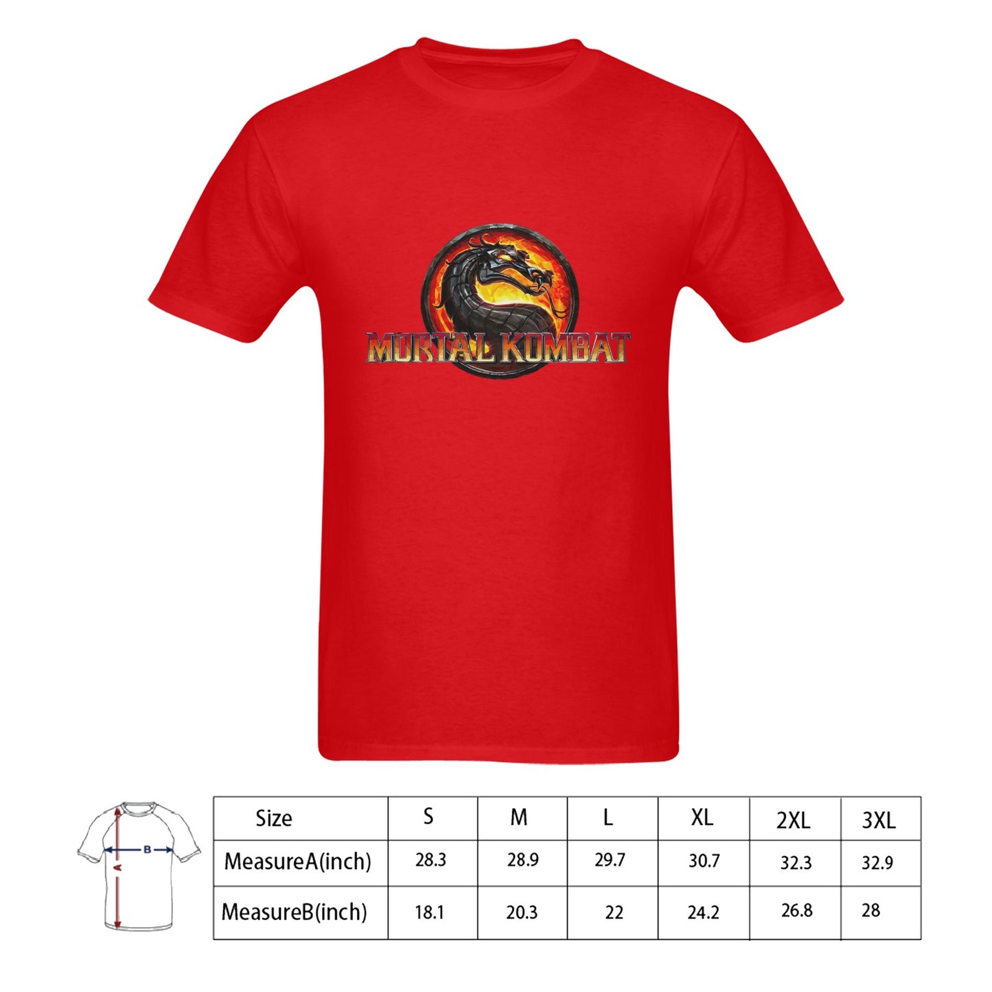Mortal Kombat Men's T-shirt 100% Cotton