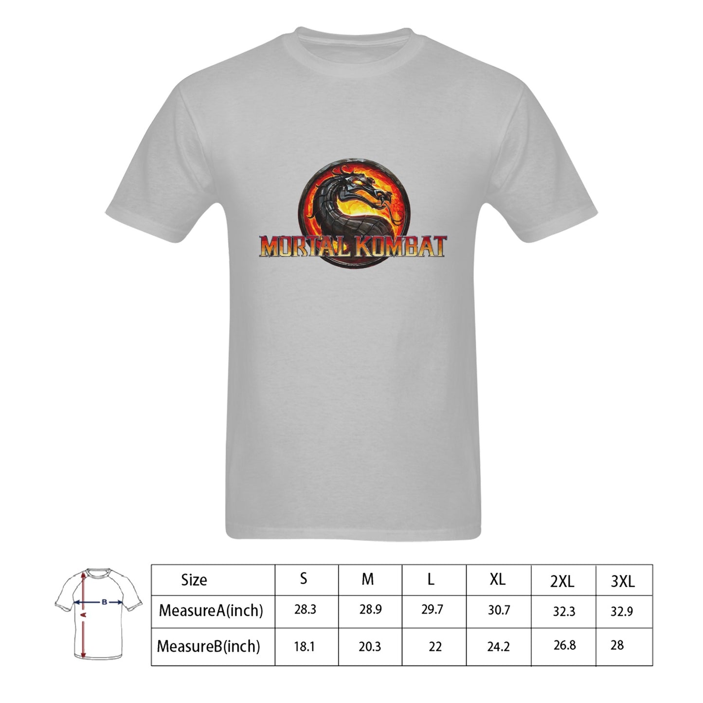 Mortal Kombat Men's T-shirt 100% Cotton