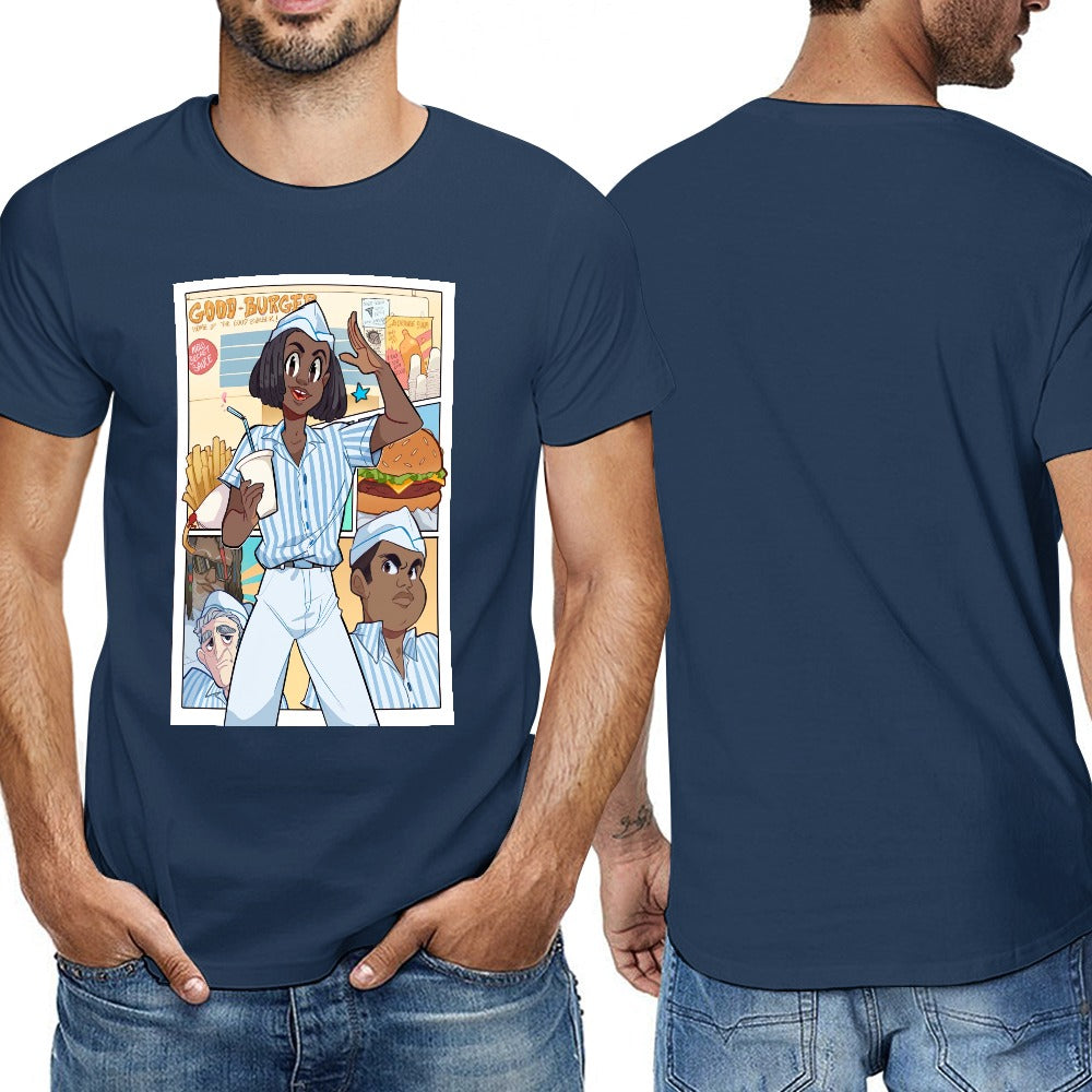 Good Burger Anime Poster Men's Short Sleeve T-shirt - Navy Blue