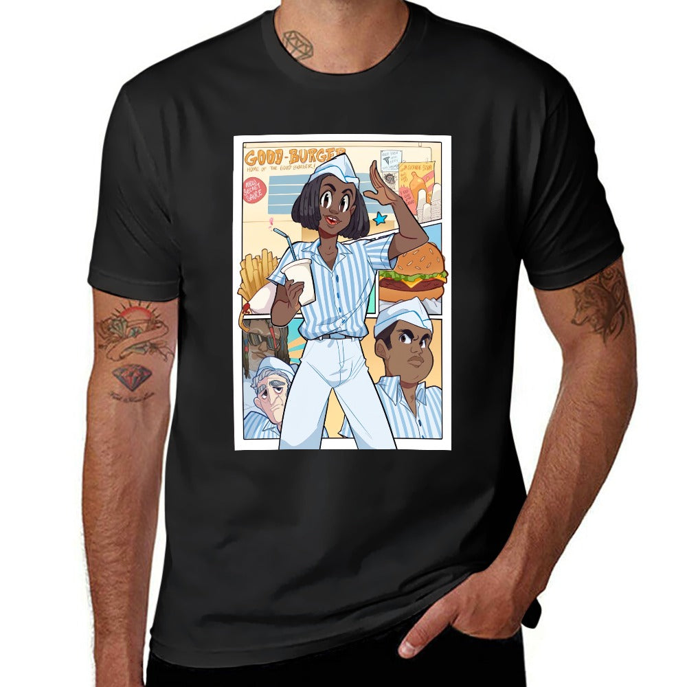Good Burger Anime Poster Men's Short Sleeve T-shirt - Black