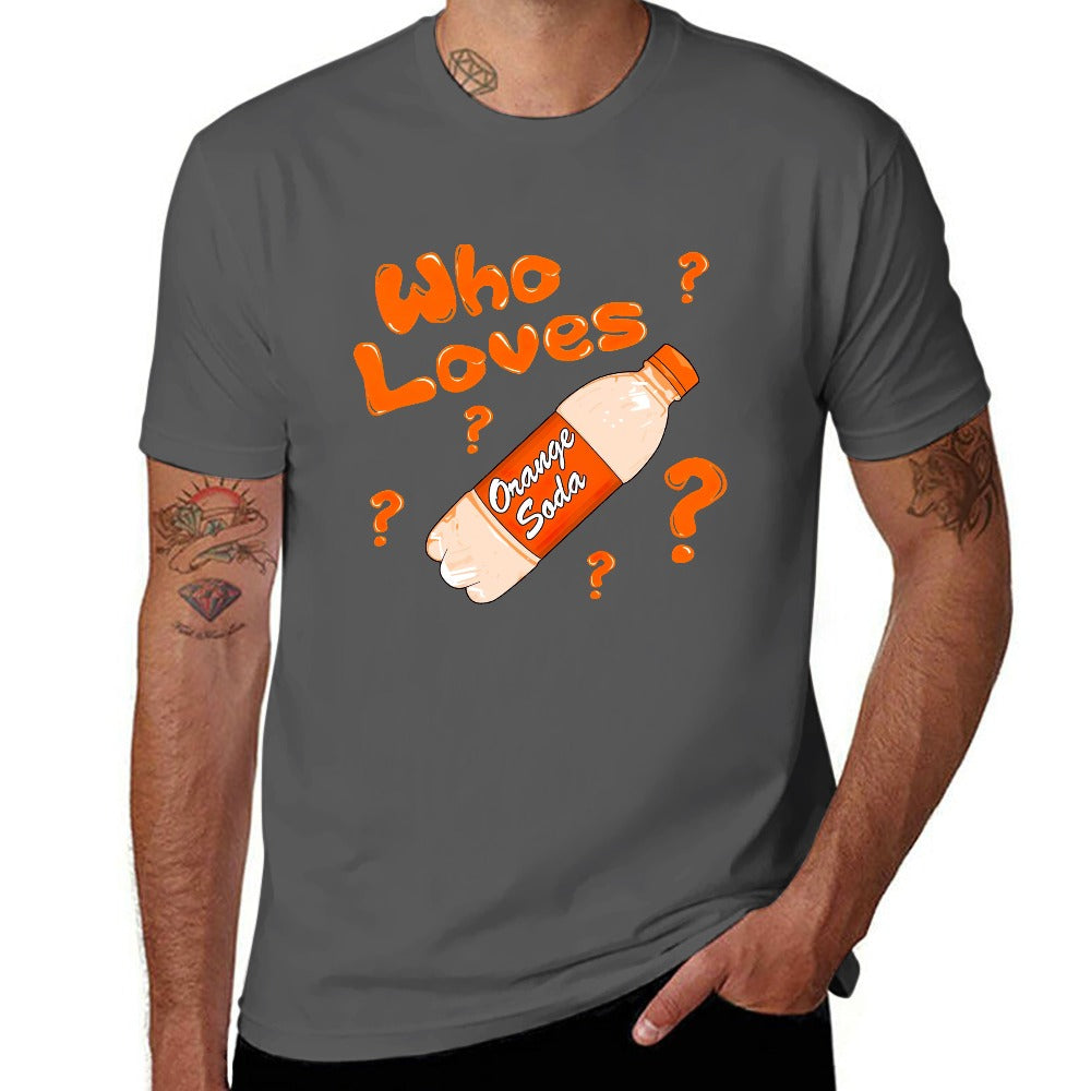 Kenan And Kel "Who Loves Orange Soda" Bottle Men's Short Sleeve T-shirt - Gray