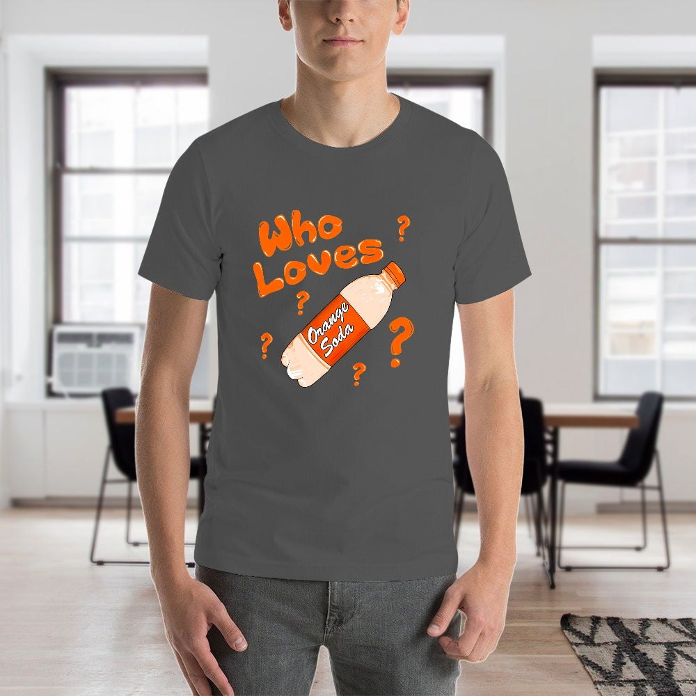 Kenan And Kel "Who Loves Orange Soda" Bottle Men's Short Sleeve T-shirt - Gray