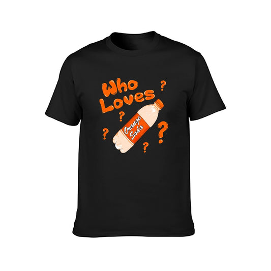 Kenan And Kel "Who Loves Orange Soda" Bottle Men's Short Sleeve Black T-shirt